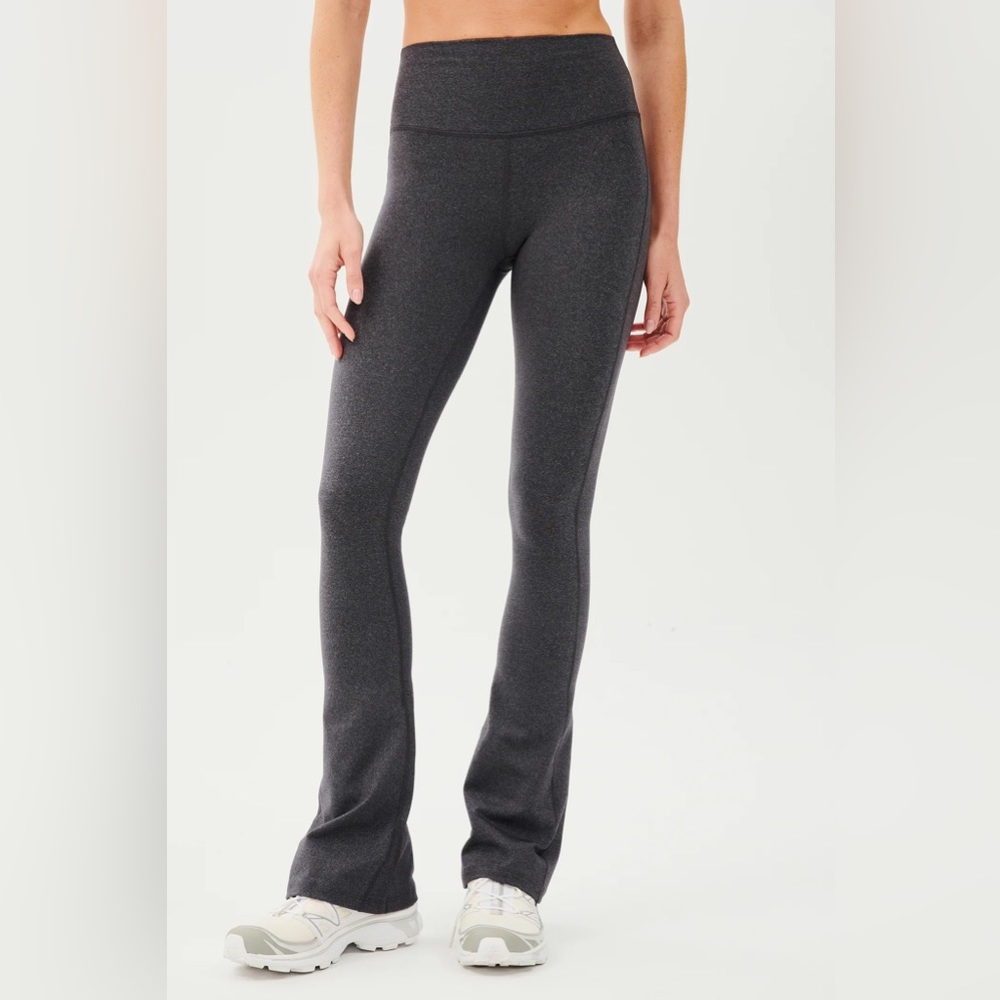Splits59 RAQUEL HIGH WAIST FLARED LEGGING - Heather Grey - Size Small